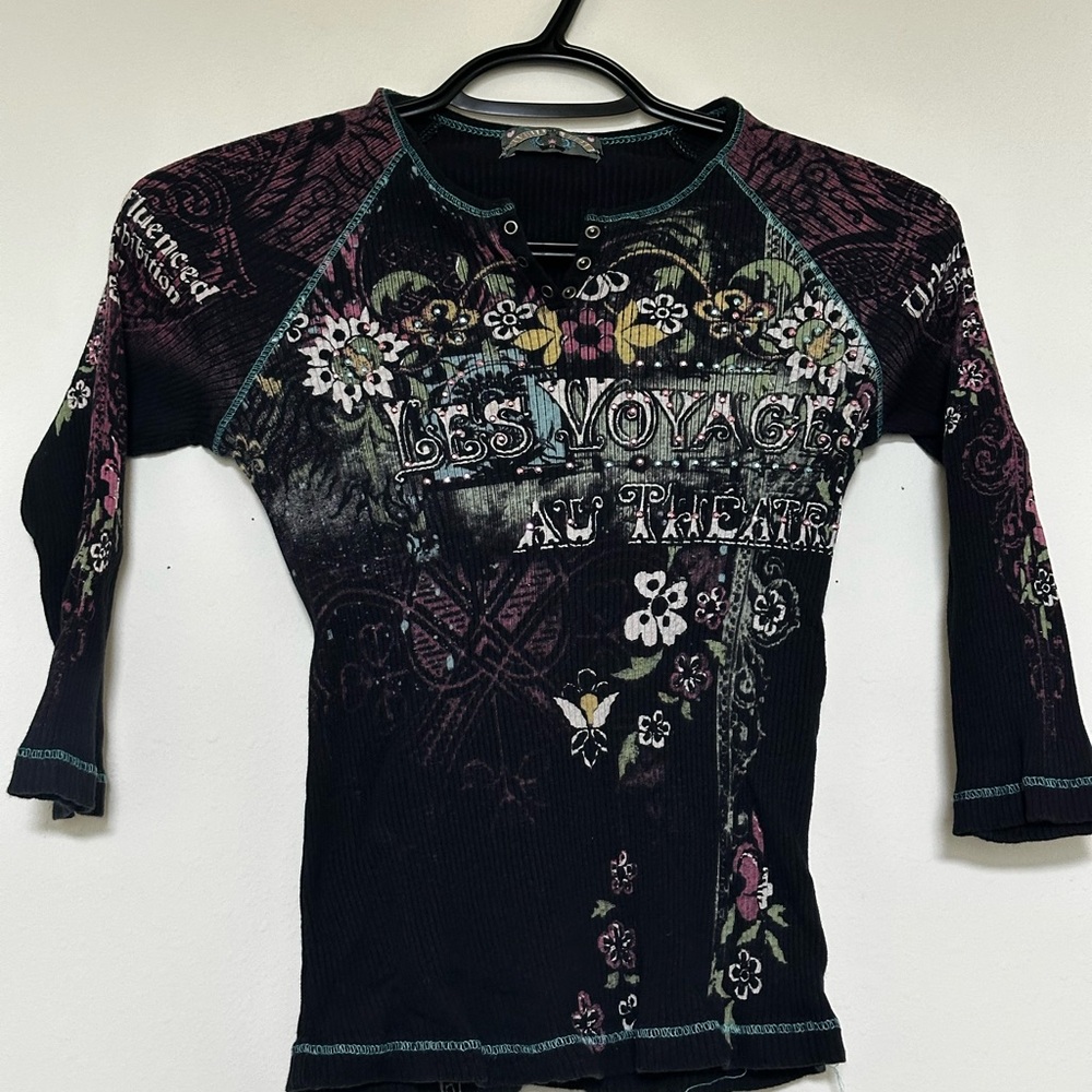 Vanilla Sugar Black and Purple Long Sleeve Tees